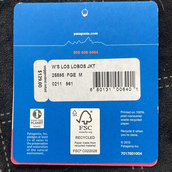 Patagonia Los Lobos Fleece Full Zip Jacket Grey Medium - Picture 8 of 8